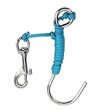 Risegun Tauch Riffhaken, Reefhaken Tauchen, Edelstahl Riff Einzelhaken mit Spiralspule für Höhlentauchen