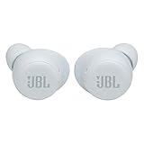 JBL Live Free NC+ - True In-Ear Noise Cancelling Bluetooth Kopfhörer mit Active Noise Cancelling, Mikrofon, Bis zu 21H Akku, Kabelloses Laden (Weiß), Klein