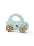 Babygeschenke zur Geburt Junge personalisiert -Holzauto als Spielzeug oder Babygeschenk Geburt türkis