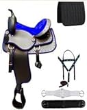 Classic Barrel Racing handgefertigter Western-Sattel aus Synthetik, leicht, hohe Kantle, Rennsattel, Trail-Tack, Reitsport-Sattel, alle Zubehörteile, 43,2 cm Sitz erhältlich.