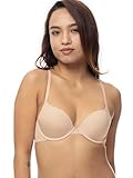 Dorina Damen Push Up BH, Plunge T-Shirt BH, mit Bügel Gepolstert Gemoldete Cups, Michelle, Elfenbein, 70A