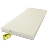 homesti Schaumstoffplatte in 140 x 70 x 8 cm, mittlere Härte, Schaumstoffmatte zuschneidbar, als Sitzpolster, Matratzen, DIY Projekte, Paletten
