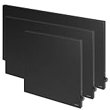 VASNER Konvi Schwarz Hybrid Infrarotheizung – Hybridheizung mit Thermostat, 600-1200 Watt, Heizung elektrisch Infrarot + Konvektion, energiesparend, Wandmontage, 3 J. Garantie (900 Watt)