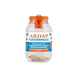 Fliegenfalle Außen mit natürlichem Lockstoff, daher ist die Fliegen Falle unbedenklich für Menschen – Wirkt ab 20°C, der Lockstoff wird in 2 - 3 Tagen aktiviert und ist mehrere Monate wirksam.