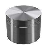 KitchenBoss Grinder Metall Klein Grinder 4 Teilig Crusher 4.9cm mit Reinigungswerkzeugen für Spice, Gewürze(Nickel-Schwarz)