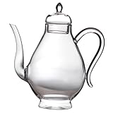 GLEAVI Hitzebeständige Kleine mit Ergonomischem Griff Transparenter Sicht Vielseitig für Losen Tee Kung Fu Kräutertee für Zuhause und Teezimmer