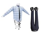 AEOLUS Bügelpuppe SA04 RE INOX energiesparendes Modell mit 4 Rädern trocknet und bügelt automatisch Hemden Blusen Polos Pullovern Hosen Jeans mit warmer Luft Bügelstation 2 Programme A++