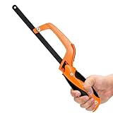 Handmetall-Bügelsäge Metallsäge Metallsäge Metallsäge | 11 Zoll Aluminium Metallsäge – Kompaktes Hochspannungs-Handwerkzeug zum Schneiden, Holzbearbeitung und Metall