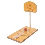 Basketballspiel aus Holz, Basketballspiel - Klassischer Stabiler Holzbasketball | Interaktives, lustiges Miniatur-Neuheitsspielzeug, tragbarer Spielzeug-Basketballkorb für alle