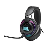 JBL Quantum 910 Over-Ear Gaming Kopfhörer – Wireless 2,4 GHz, Bluetooth 5.2 und 3,5 mm Klinke – Mit Head-Tracking-Funktion, ANC und 39 Stunden Akkulaufzeit – Schwarz