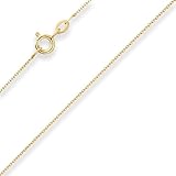 1,1mm Rund-Ankerkette Collier Halskette aus 585 Gold Gelbgold 42cm