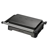 STARCREST Sandwich-Maker 180° Öffnung im Kontaktgrill bzw. Panini Grill Format, 23x15cm Antihaft Sandwichtoaster mit Keramik-Platten für Sandwiches, Fleisch und Gemüse, 1000W, LED-Licht, rutschfest