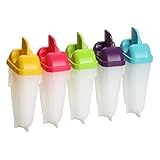 FACKELMANN Set de moldes para helados al agua Stieleisformer, Kunststoff, Mehrfarbig, 19 x 11,5 x 5 cm, 5-Einheiten