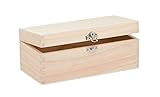 Glorex 6 1682 002 - Holzbox aus Kiefernholz, rechteckig, mit Verschluss, ca. 23 x 11 x 9 cm groß, FSC Mix, zum Bemalen, Bekleben oder Verzieren mit dem Brandmalkolben