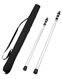 QWORK® Teleskop Zeltstangen Sonnensegel Stangen - 95~230 cm - Aluminium Aufstellstange für Zelt, Tarp, Sonnensegel