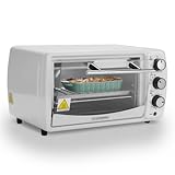 Mini Backofen 13 Liter 1200 Watt Pizzaofen 65°-230°C Timer aufklappbares Krümelblech Minibackofen Kleiner Oven