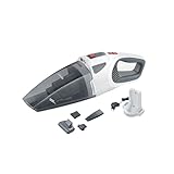 SEVERIN 4-in-1 Akku-Handstaubsauger, kabelloser Nass- & Trockensauger für Autositze, Handsauger für Tierhaare & Flüssigkeiten, bis zu 30 Min Laufzeit, weiß-grau/rot, HV 7146