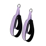 Perfeclan 2Pcs Pilates Strap Übung Band Tragbare Übung Strap Erwachsene Doppel Schleife Yoga Gurt, Lila