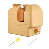 Camping-Wasserbehälter – fortschrittlicher, auslaufsicherer, tragbarer Premium-Wassertank mit Zapfhahn und Reinigungsbürstensystem, langlebiges Trinkaufbewahrungssystem für den Außenbereich | Zum Wand