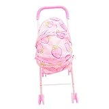 VANZACK Kleiner Puppenwagen Leicht mit Stauraum Realistischer Kinderwagen für Mädchen Puppenwagen für Rollenspiele und Puppenaccessoires