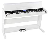 FunKey DP-88 II Digitalpiano (88 anschlagsdynamische Keyboard-Tasten, 128-fach polyphon, 360 Sounds, 160 Styles, MP3-Player, Lernfunktion, Record- & Playback-Funktion, 3 Pedale) weiß