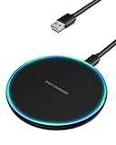 Sanicata Wireless Charger 15W Max Induktive Kabellose Ladestation kompatibel mit iPhone 16/15/14/13/12 Pro/Pro Max/XS/XR/SE, Samsung Galaxy S24/S23/S22/S21/S20, AirPods 2/