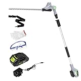 RELEX Stab-Heckenschere, kabellos, mit Akku, Teleskop, ausziehbares Gartenwerkzeug und leichter Hand-Heckenschneider für Hecken, Äste (eine Batterie)
