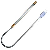 DZYDZR USB LED Leselampen Flexibler Stick Dimmbare LED Lampe Berühren Switch Schwanenhals für Laptops Golden [Energieklasse G]