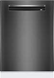 Bosch SMP4ECC71S, Serie 4, Smarter Unterbau-Geschirrspüler, 60 cm, Besteckschublade, Spülmaschine besonders leise, höhenverstellbarer Oberkorb, automatische Türöffnung, Black Inox, AquaStop