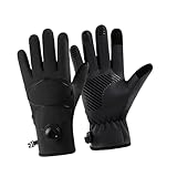 KASFDBMO Skihandschuhe für kaltes Wetter, isolierte Fingerspitzen mit berührbarem Bildschirm, Rutschfester, Nylon Skihandschuhe, Schnee, Winterkleidung, Sporthandschuhe, Fleecefutter