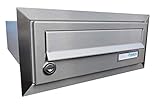 B-01 Edelstahl Unterputz Briefkasten mit Namensschild - LETTERBOX24.de