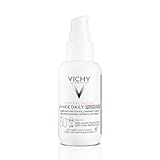 Vichy Capital Soleil UV-Age Daily, getöntes Sonnenfluid mit LSF 50+, Anti-Falten und Anti-Flecken-Effekt, mit Niacinamid, Probiotika, Peptiden und Vulkanwasser von Vichy, Medium, 40 ml