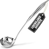 Zulay Küche 13' Edelstahl Suppenkelle – Comfort Grid Schöpfkelle mit langem Griff & großer Kapazität, ideal zum Rühren & Servieren von Suppen – Robuste Metallkelle für die Küche.