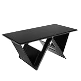 CLISPEED Laptopständer Tragbarer Lap Desk Faltbarer Lap Desk Laptop Schreibtisch für Zuhause Klappbarer Laptoptisch Computertisch fürs Bett Nachttisch für Laptop Schoßtisch PU-Leder Black