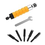 Elektrisches Meißel-Schnitzwerkzeug, Holzbearbeitungs-Schnitzmeißel-Graviermesser-Werkzeug mit 5 Klingen und 1 Schraubenschlüssel