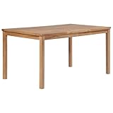 Mokuyary Gartentisch 150x90x77 cm Massivholz Teak Esstisch Holz Esszimmertisch, Funktionstisch, Esstisch Outdoor, Stabiler Garten Terrasse o Balkon Tisch