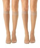 Relaxsan Basic 850 (2 Paare - Hautfarbe 3/L) Stützstrümpfe Damen 18-22 mmHg, Kompressionskniestrümpfe 140 Den