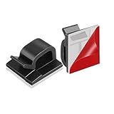 LYCCS Kabelclips, selbstklebendes Kabelmanagement, schwarzer Kabelhalter, Organizer-Klemme, selbstklebendes Auto-Kabelclip-Zubehör(Black,Small)