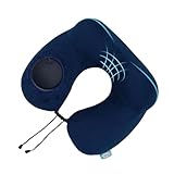Aufblasbares Reise-Nackenkissen – 29 x 27 x 10 cm, weiches Kissen für Flugzeug, Zug, Auto mit Kopfstütze für Nickerchen, Camping, Geschäftsreisen, kompaktes Reisezubehör
