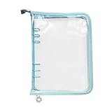 Terminplaner-Cover – Deluxe 6-Ring-Mappen-Hülle aus transparentem PVC mit Reißverschluss, robuste 10 x 7 Zoll Tagebuch-Schutzabdeckung | Professioneller Organizer für Nein