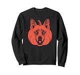 Gruseliger Deutscher Schäferhund Kürbis Jack O Laterne Halloween Kinder Sweatshirt