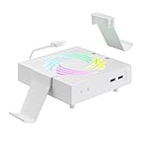 Gaming-Lüfter mit RGB-Effekten für Xbox Series X/S, leise und anpassbare Geschwindigkeit (weiß)