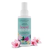 Jean & Len Boost Moisture Leave In Pflegespray, für trockenes Haar, mit Anti-Stroh-Effekt, Leave In Haarpflege, mit Aloe Vera, für glänzendes Haar, ohne Parabene & Silikone, vegan, 100 ml