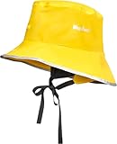 Playshoes Unisex Regen-mütze Südwester Regenhut, Gelb Fleecefutter, 52-56 EU
