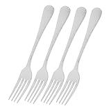 Luxshiny 4 Stück Aus Edelstahl Kreative Dessertgabeln Edelstahl Besteck Aus Metall Goldene Gabeln Mini-gabeln Austerngabeln Silver Rostfreier Stahl