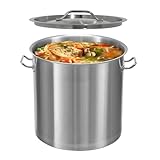 AIZYR Großer Suppentopf Aus Edelstahl Suppentopf Mit Deckel Und Griffen Eintopf Induktionstopf Suppentopf Kochgeschirr Suppentopf Für Suppe, Meeresfrüchte, Brühe,60CM*60CM