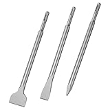 flintronic Meißel-Set SDS 3tlg, Meißel Set SDS-plus, Meißelset 22-25CM, SDS Plus Bohrer Set, SDS plus Meißel Set, Hochwertiges SDS Meißel Spitz und Fliesenmeißel für Standardarbeiten in Beton/Baustein