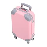 ORFOFE Puppenkoffer Modellkoffer Gepäckspielzeug Miniaturkoffer Puppengepäck Kleiner Kofferdekor Puppenhaus Zubehör Kleiner Gepäckbox Puppenhaus Einrichtung Miniaturmodell Rosa Abs Material