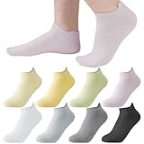 Utensilsto 8 Paare Sneaker Socken Damen 35-38 Bunte Sneakersocken Kurz Sportsocken Laufsocken Atmungsaktive Baumwollsocken Kurzesocken Knöchelsocken
