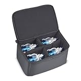 Gettimore Große Aufbewahrungstasche für Angelrolle, wasserdichtes Nylon mit verdickter Schaumstoffpolsterung, abnehmbare interne Trennwand, 4 Größen für Rollen und Tackle, Schwarz